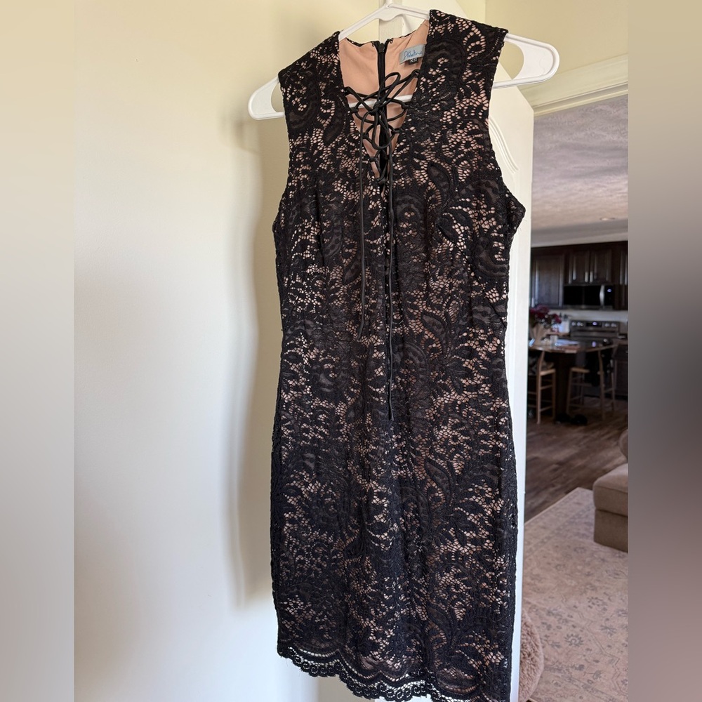 Abbeline Black and Cream Lace Dress
